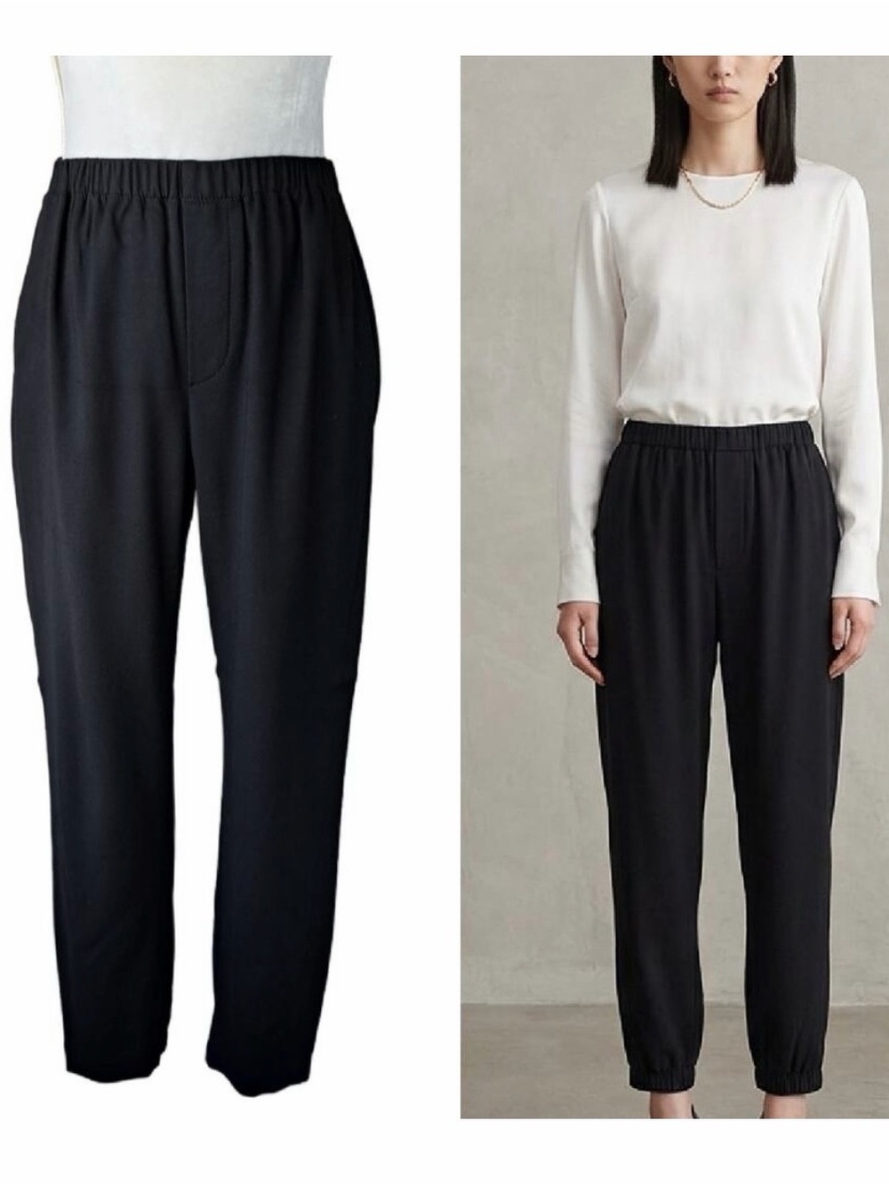 Vince Pull On Crepe Jogger Trousers